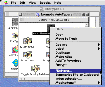 FileTyper Menu screen shot